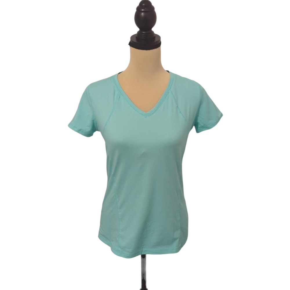 N.Y.L Sport Top Aqua Moisture Wicking T-shirt Short Sleeve Size Medium US